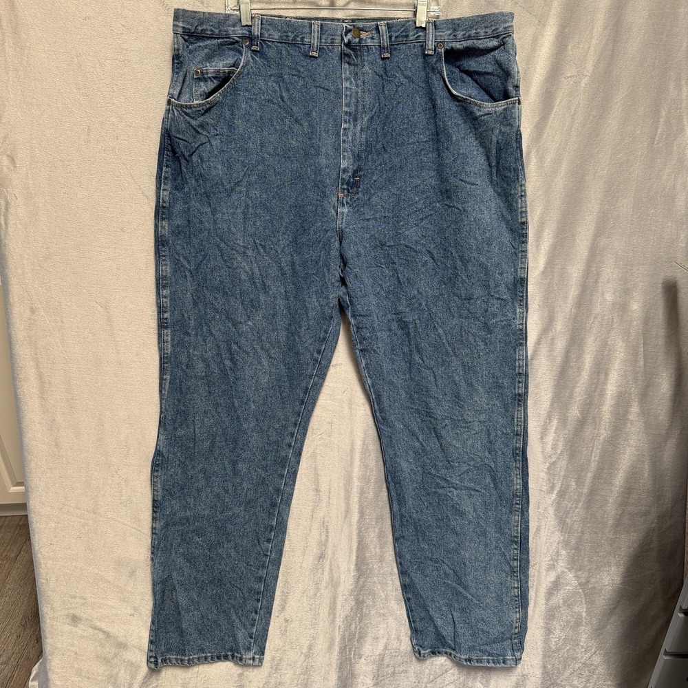 Wrangler Blue Ridge Jeans Mens 44x32 Blue Relaxed Fit High Rise Denim Pants